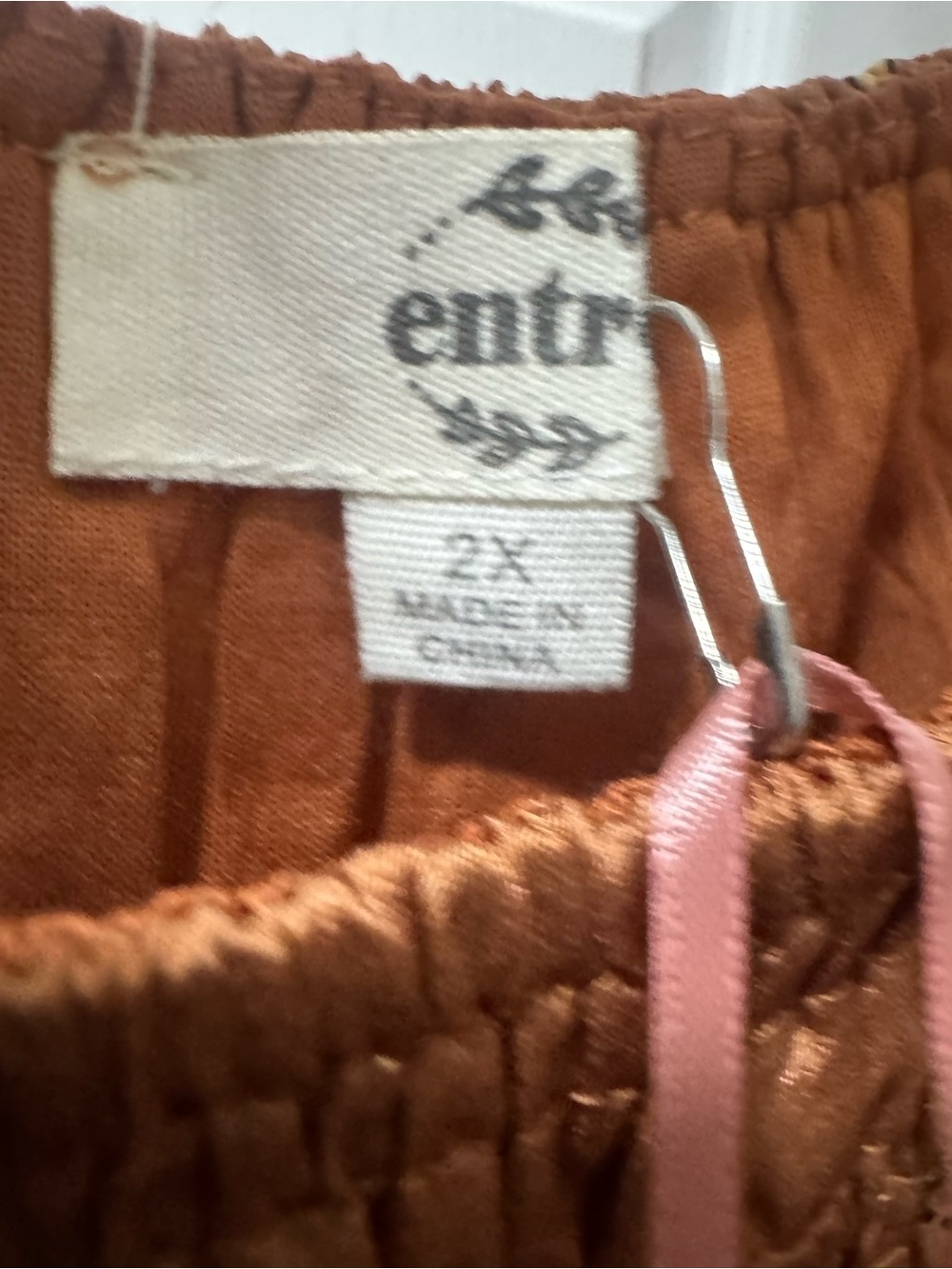 entro Rust Brown Animal Print Puff Sleeve Midi Dress - Picture 9 of 9
